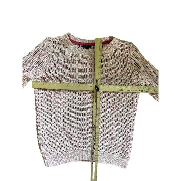 Talbots Sweater Womens Medium Petite Open Knit Crewneck Pullover Spring Cotton - Picture 8 of 8